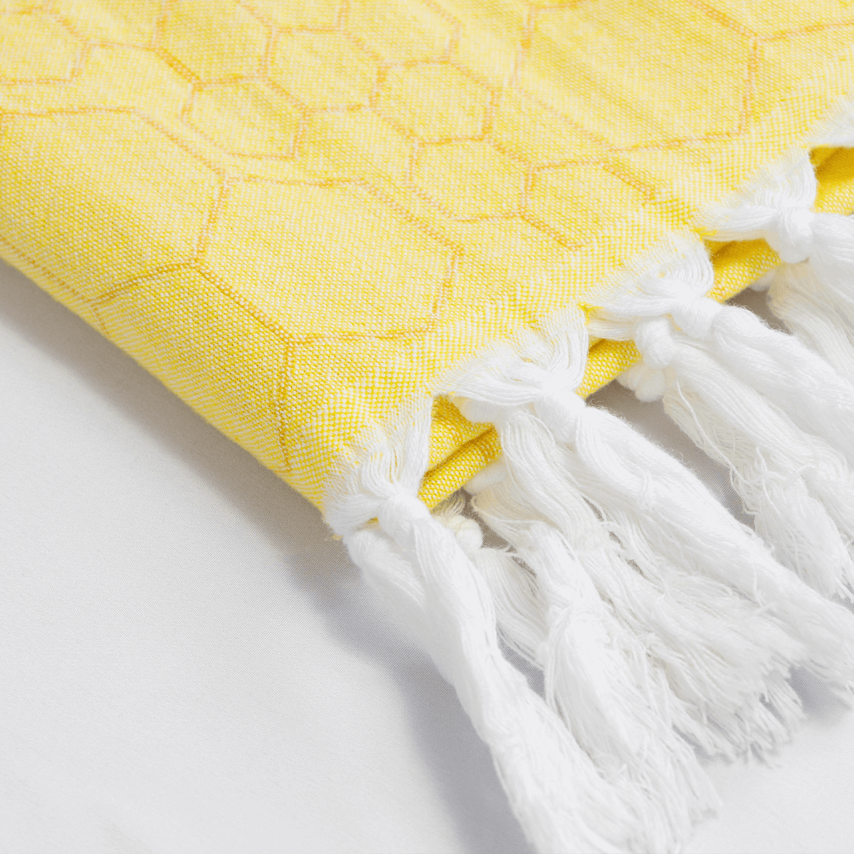 Turkish Towel Set in Honeycomb Yellow + Orange